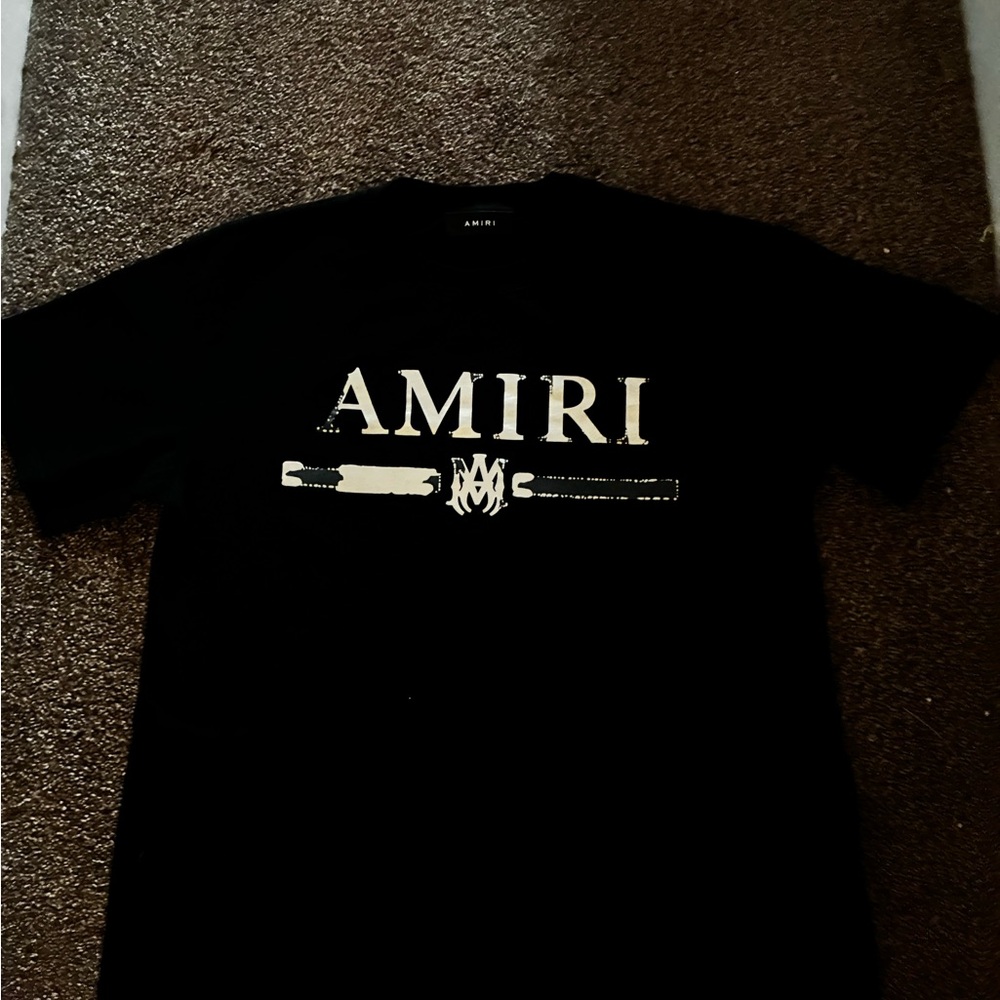 AMIRI Black and White Logo Tee